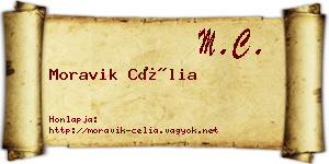Moravik Célia névjegykártya